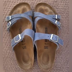 Birkenstock Women’s Franca Leather Sandals - Dusty Blue
